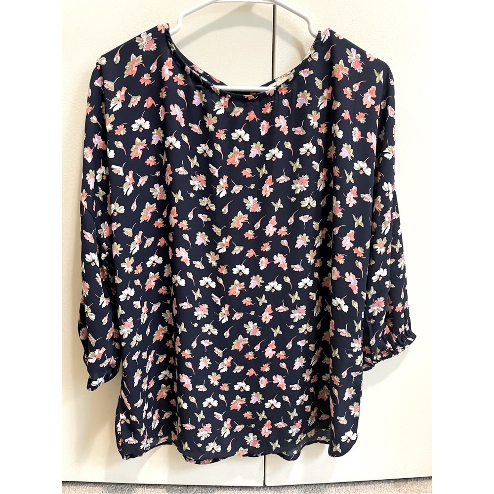 Large Blue Mi Ami Half Sleeve Blouse